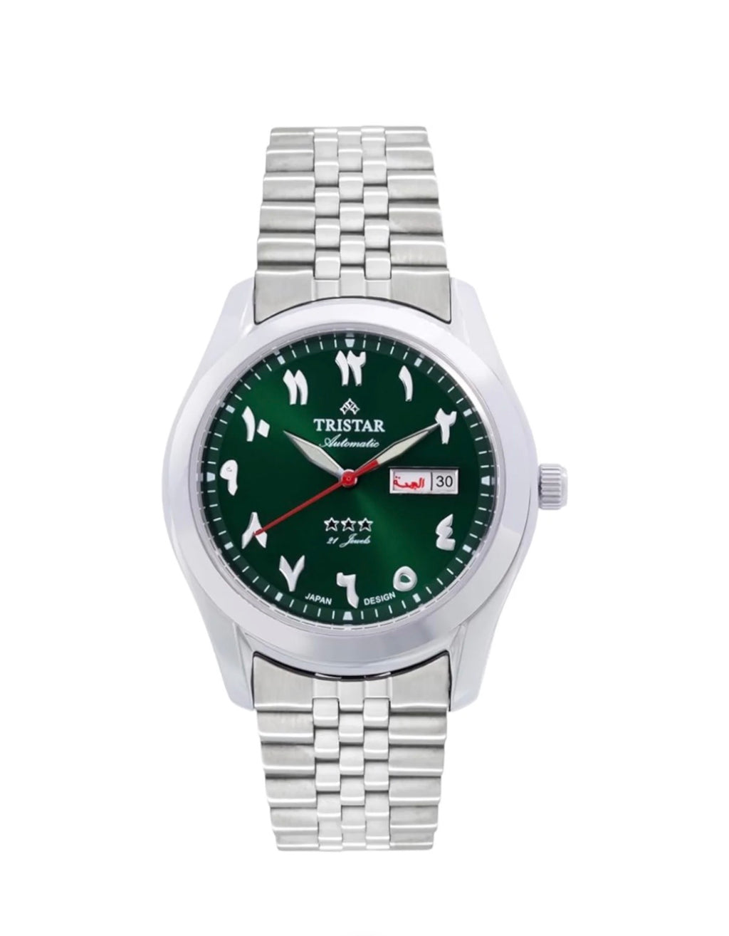 TRISTAR ARABIC DIAL BA33GMSSM03 GREEN AUTOMATIC WATCH